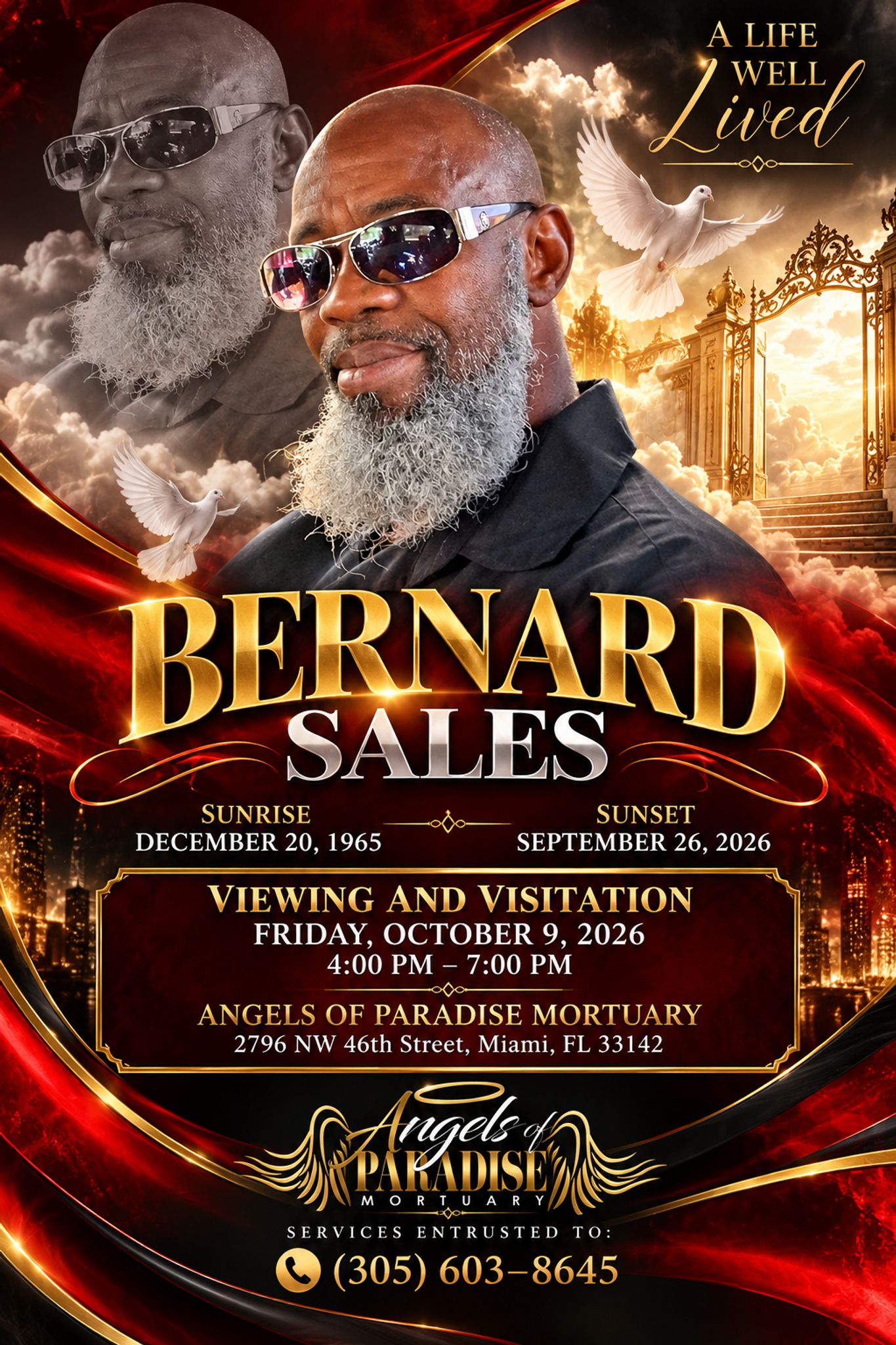 Cover for Bernard Sales's Obituary