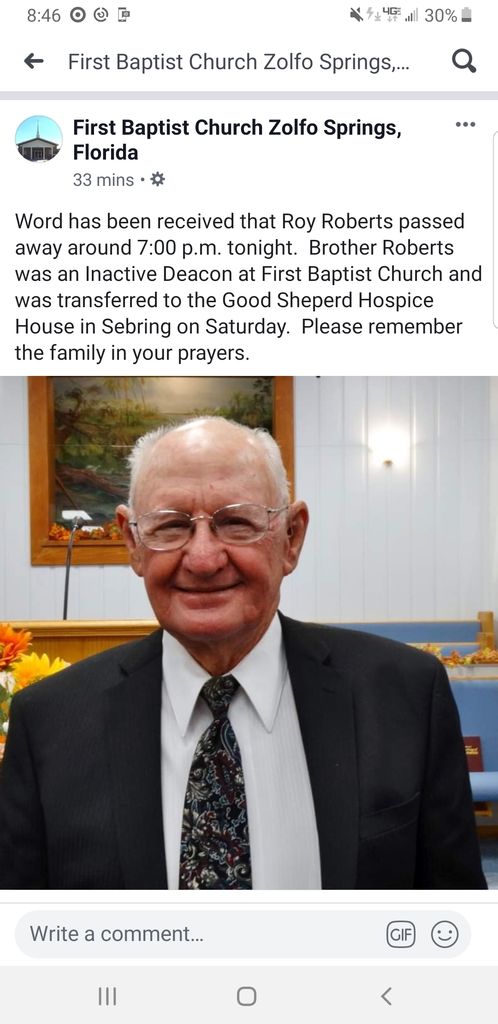Roy Vincent Roberts Profile Photo