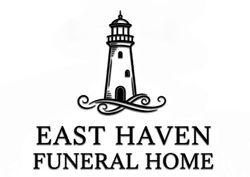 East Haven Funeral Home logo with black lighthouse icon and text on white background
