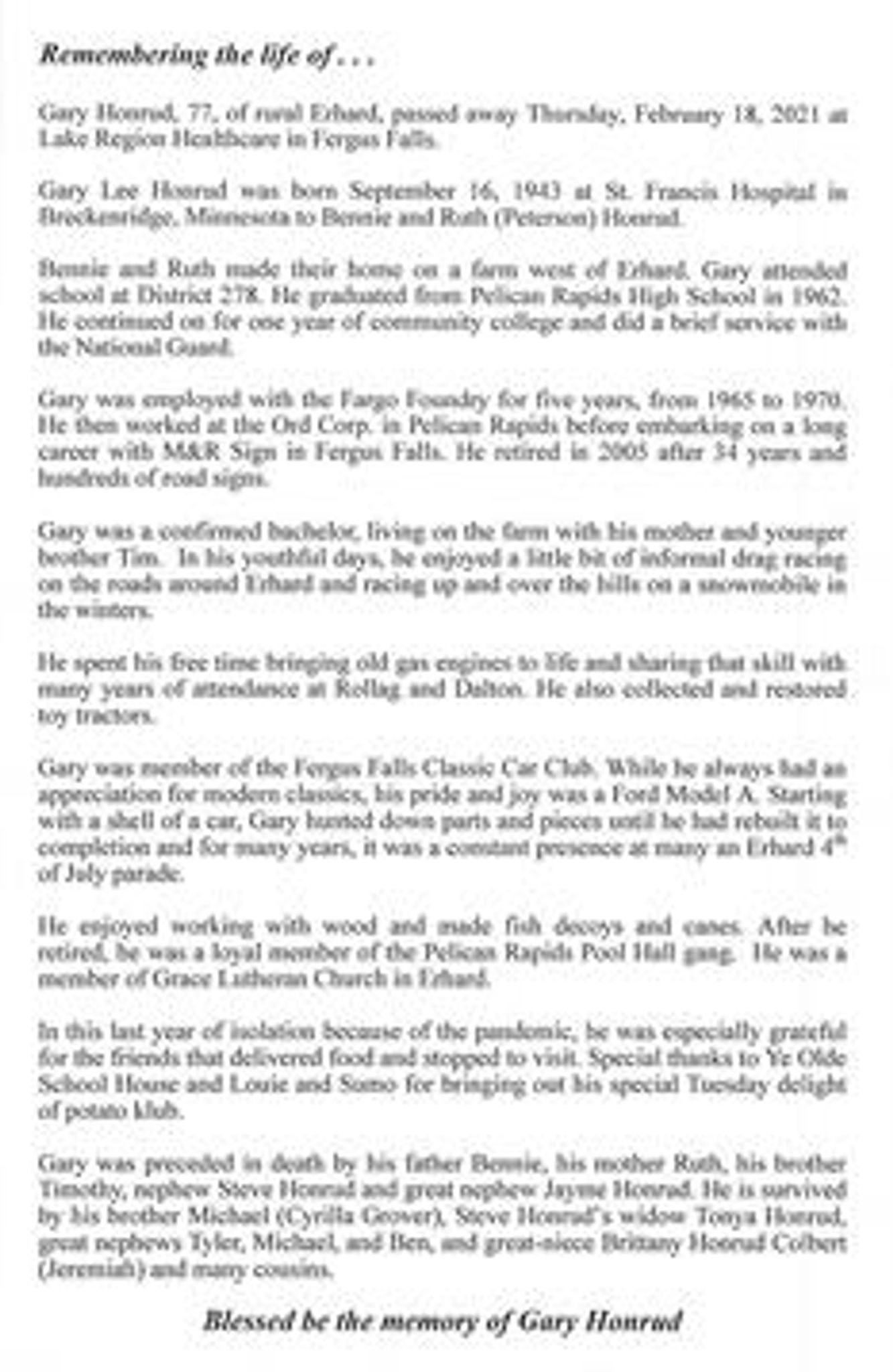 Gary Honrud photo gallery image 10 of 10