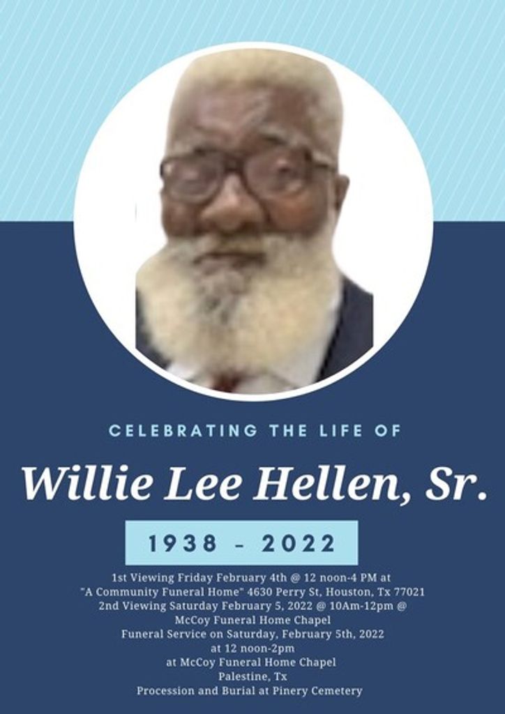Willie Lee Hellen, Sr. Profile Photo