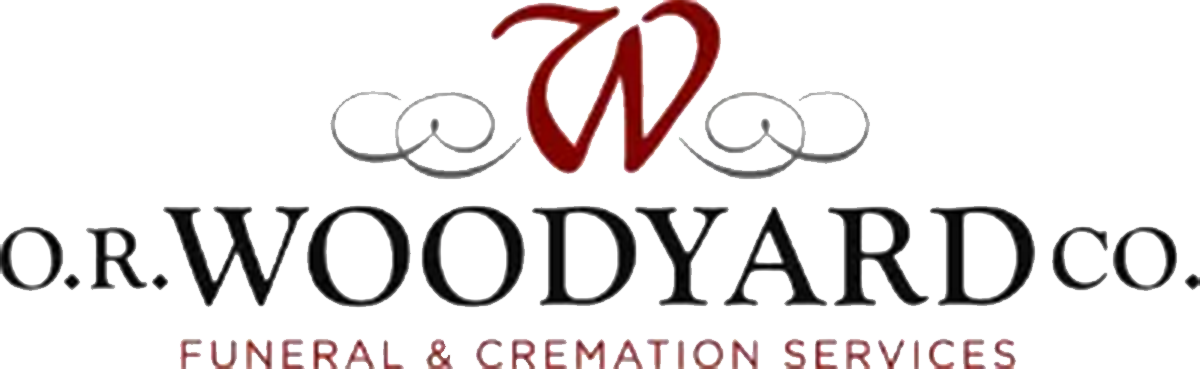 O.R. Woodyard Co. funeral and cremation services logo with red monogram and black text