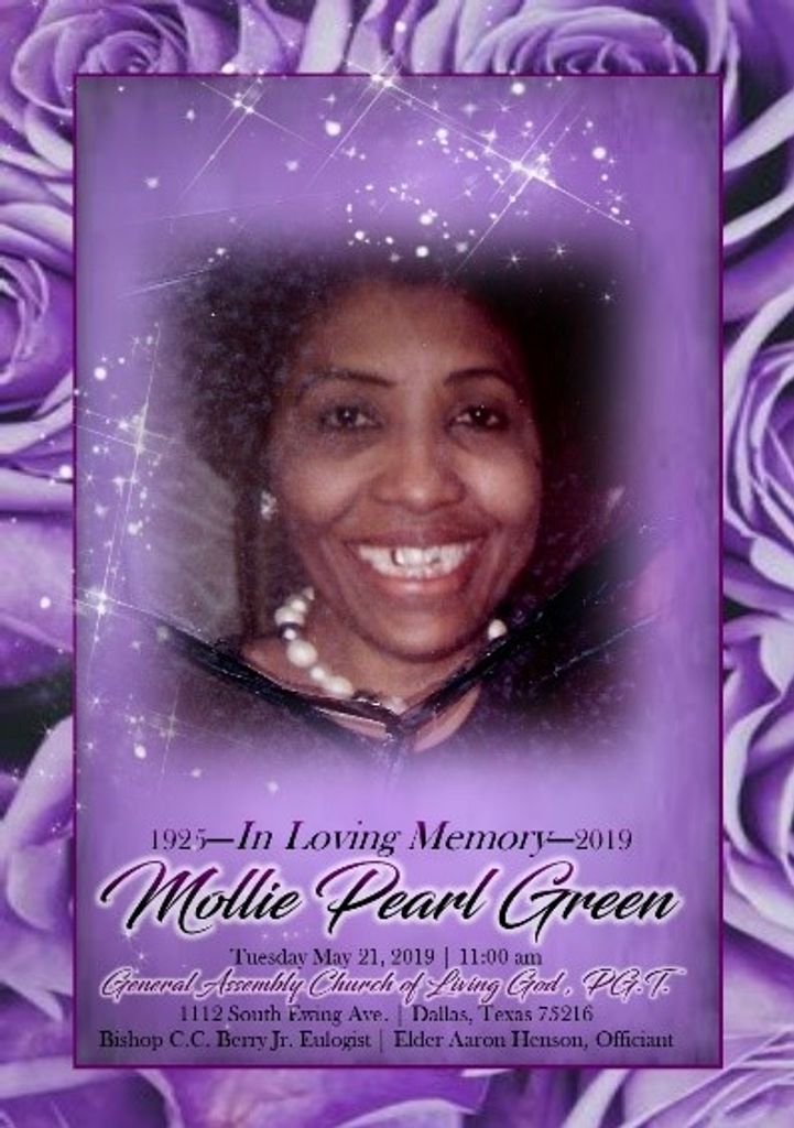 Mollie Pearl Green 
 May 21, 2019