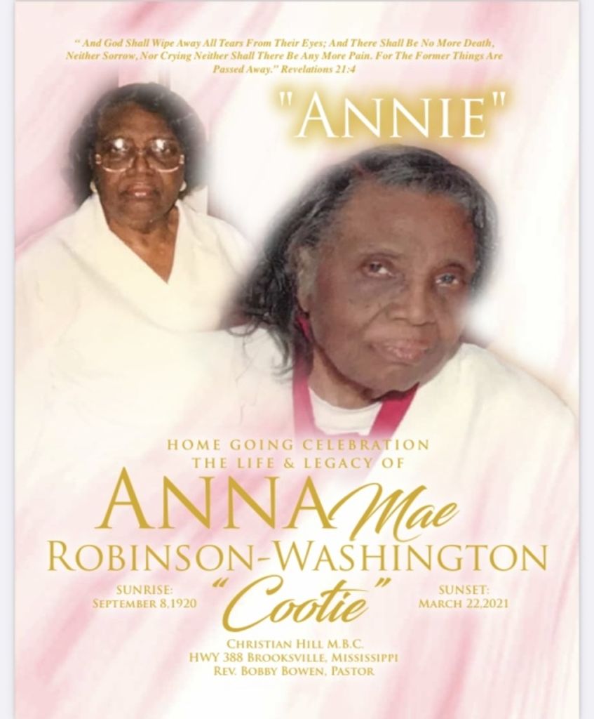 Anna (Annie) Mae Washington