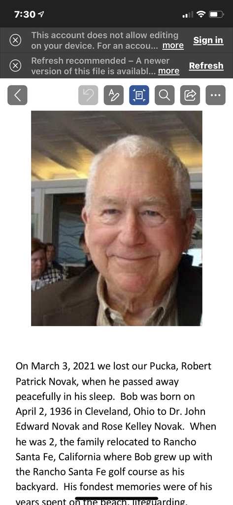 Robert "Bob" Patrick Novak Profile Photo