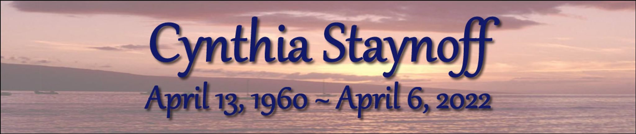 Cover photo for Cynthia Staynoff's Obituary
