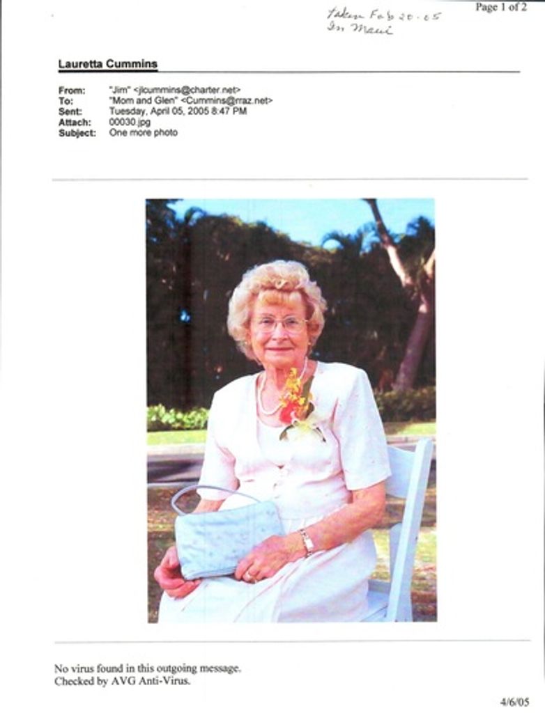 Lauretta Joyce Cummins-Knopf Profile Photo