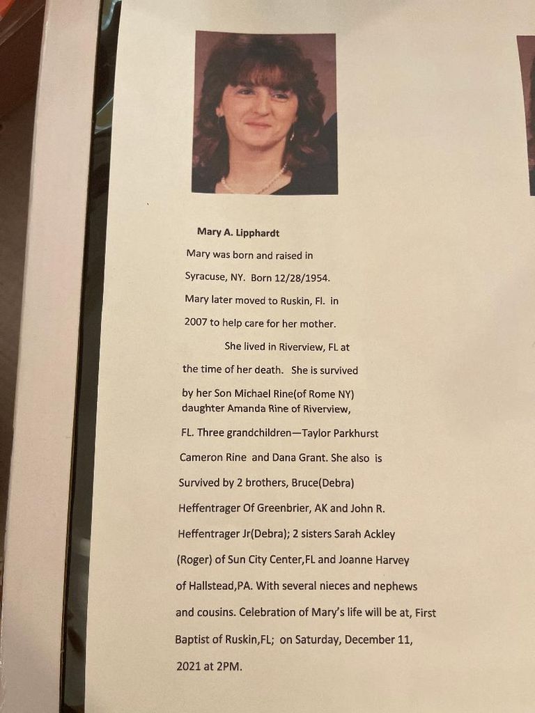 Mary A Lipphardt Profile Photo