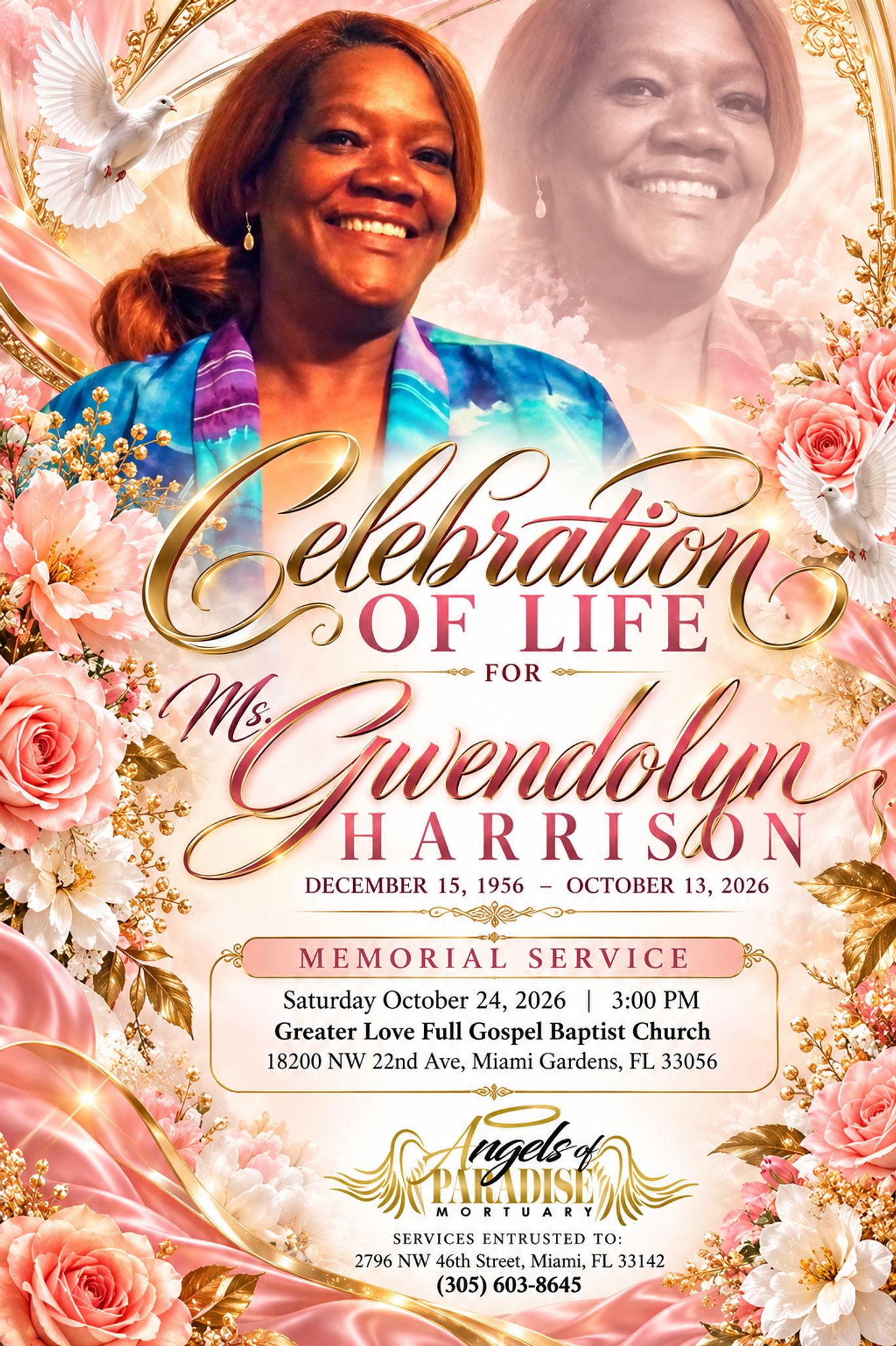 Cover for GWENDOLYN HARRISON's Obituary