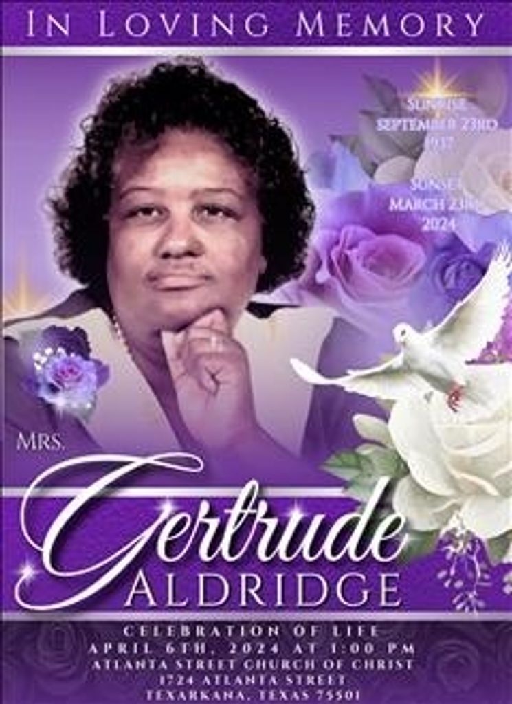 Gertrude Leola Aldridge Profile Photo