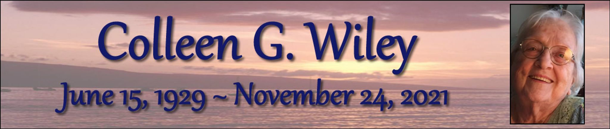Cover photo for Colleen Wiley's Obituary