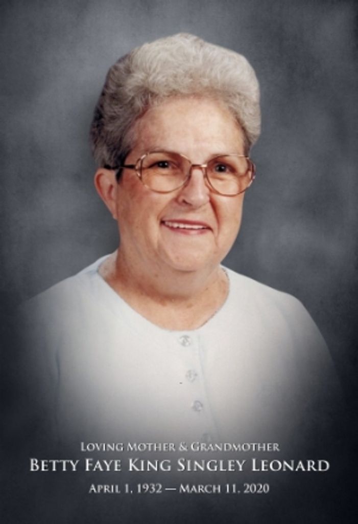 Betty Faye King Singley Leonard