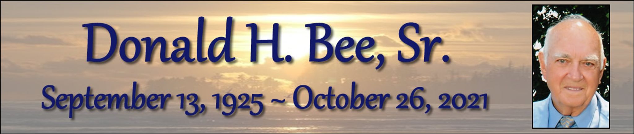 Cover photo for Donald Bee's Obituary