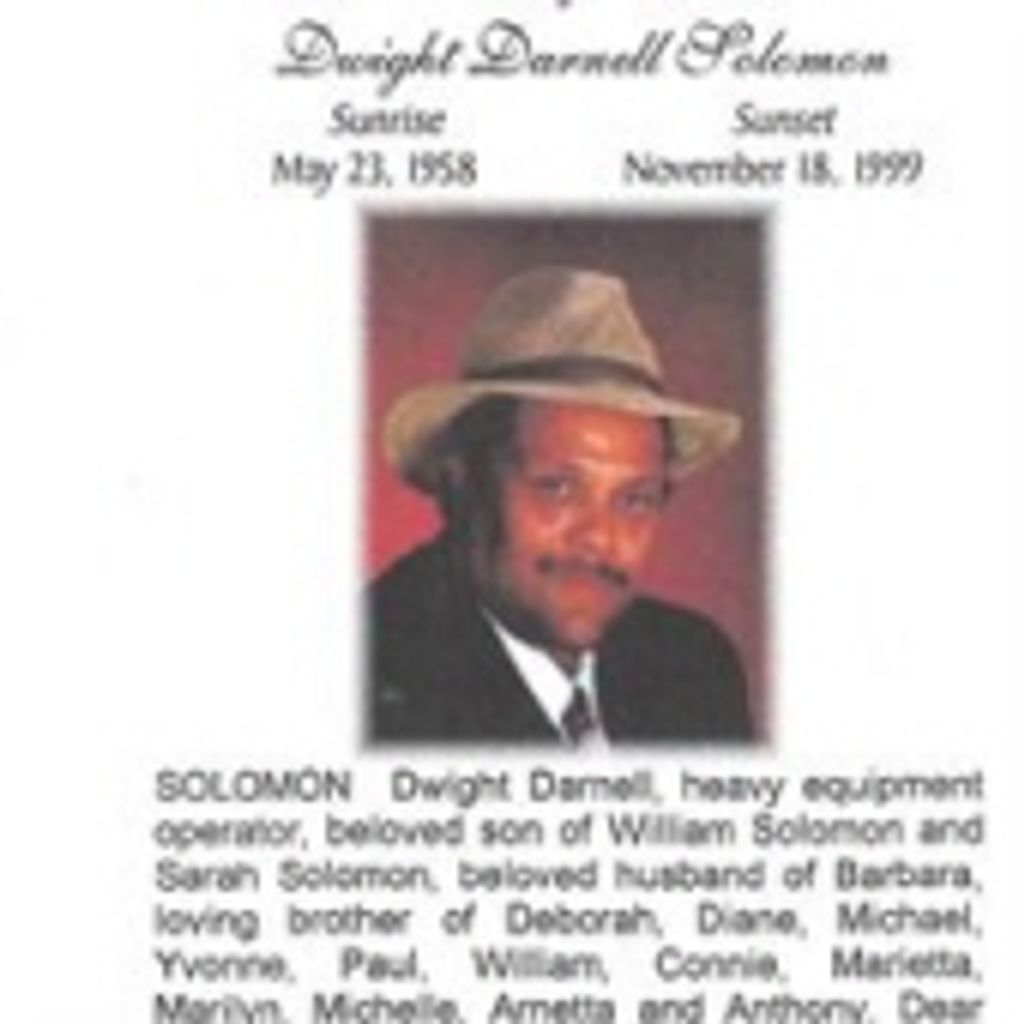 Dwight  Darnell Solomon