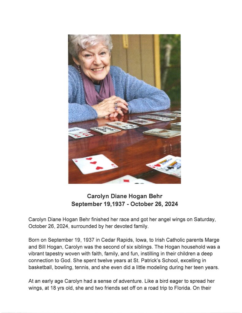 Carolyn Diane Hogan Behr