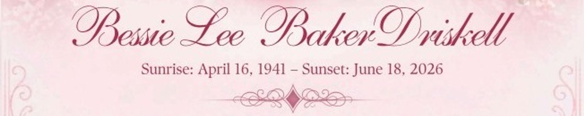 Cover for Bessie Lee Baker Driskell's Obituary