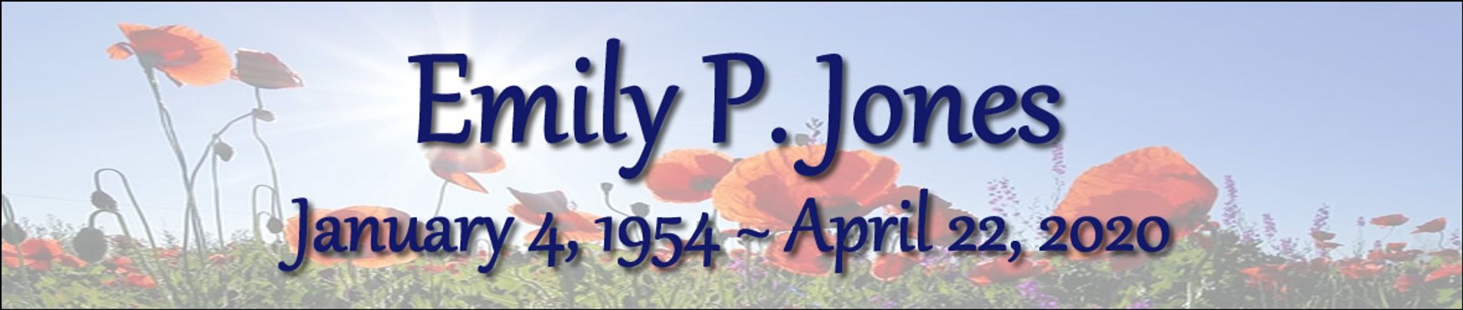 Cover photo for Emily Jones's Obituary