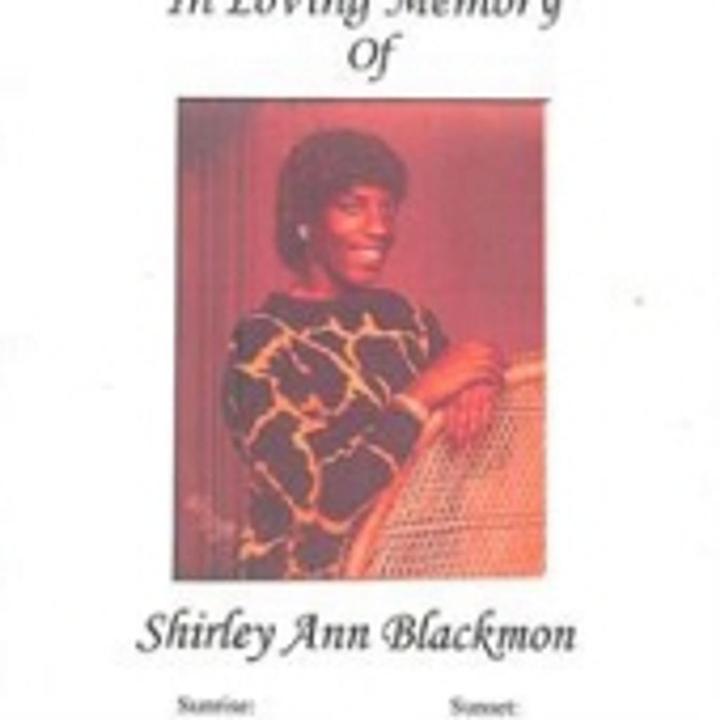 Shirley  Ann Blackmon