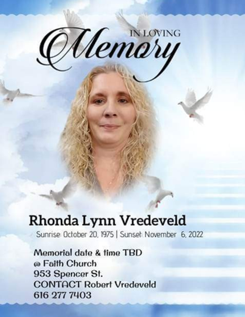 Rhonda Lynn (Gunderson) Vredeveld