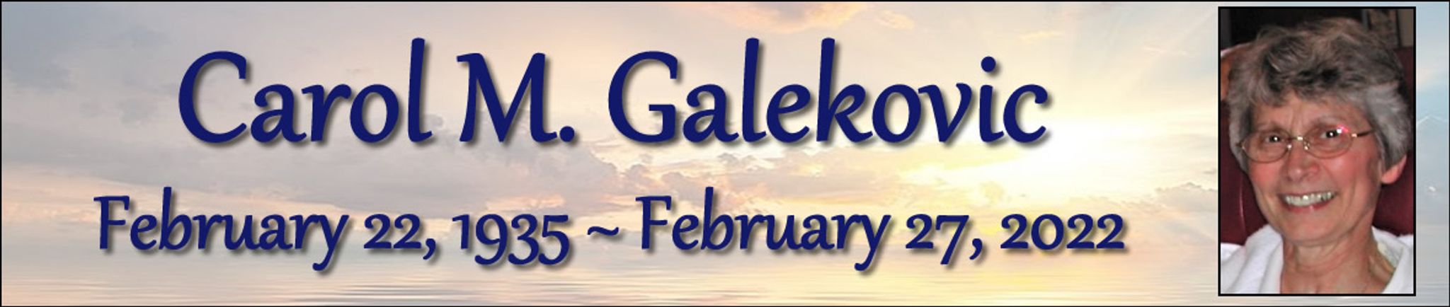 Cover photo for Carol Galekovic's Obituary