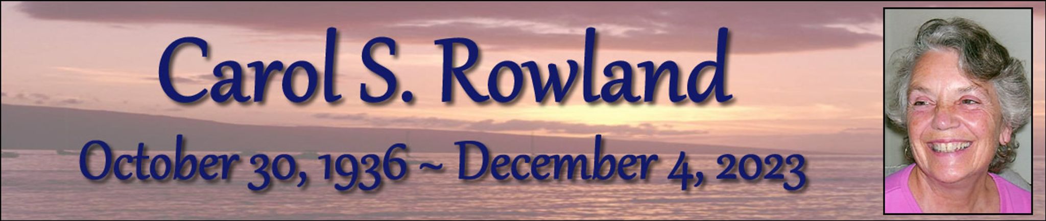 Cover photo for Carol Rowland's Obituary