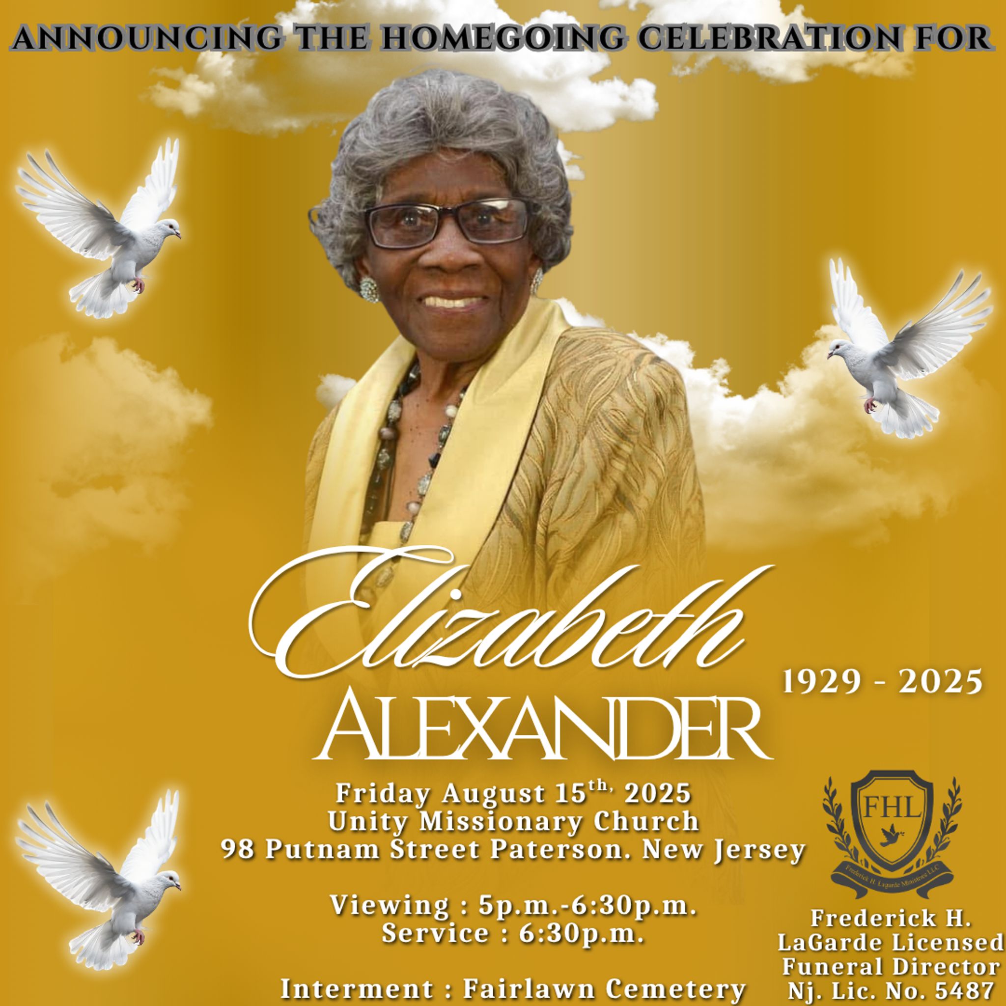 Elizabeth Alexander Obituary August 6, 2025 - Funeraria Alvarez