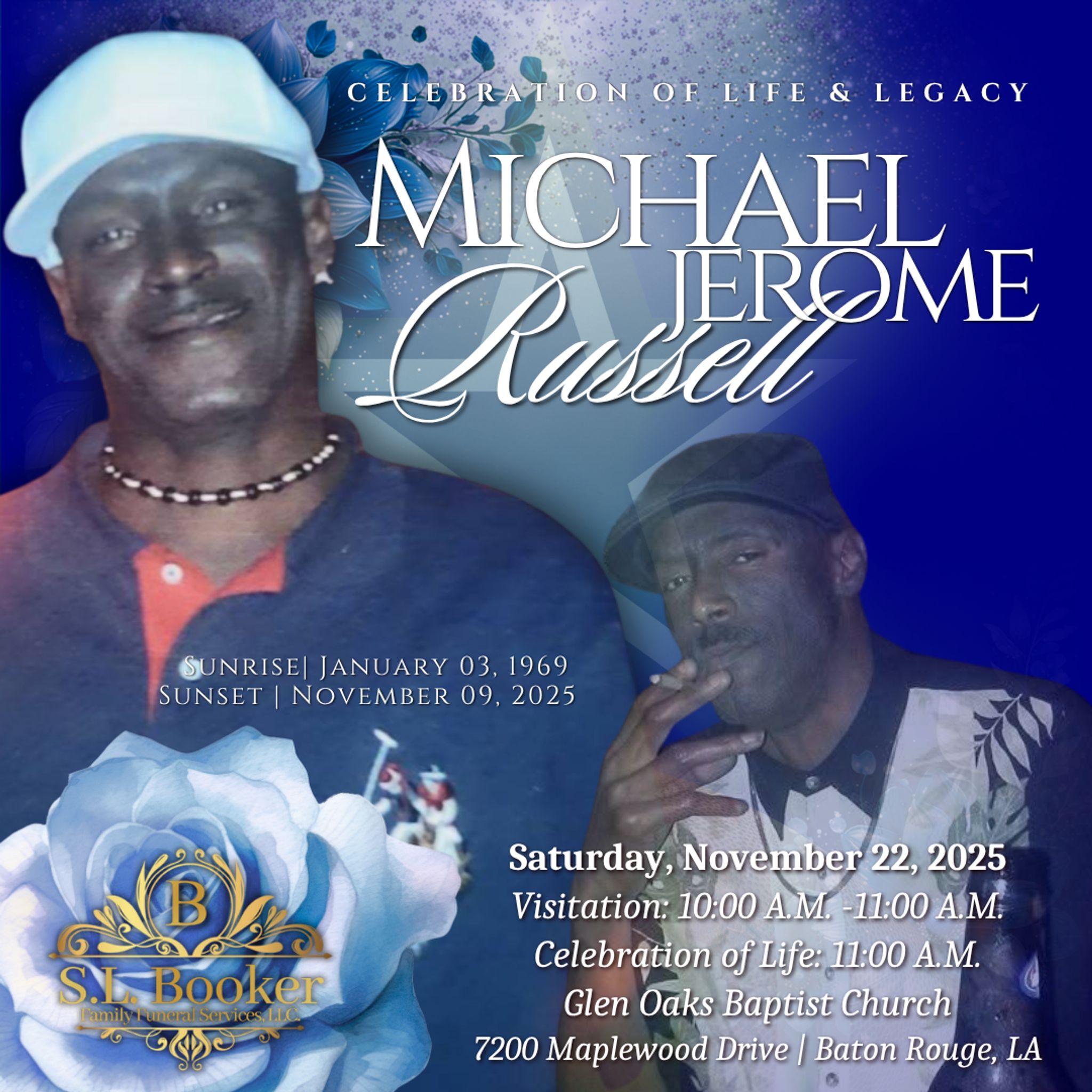 Michael Jerome Russell Obituary November 9, 2025 - S.L. Booker