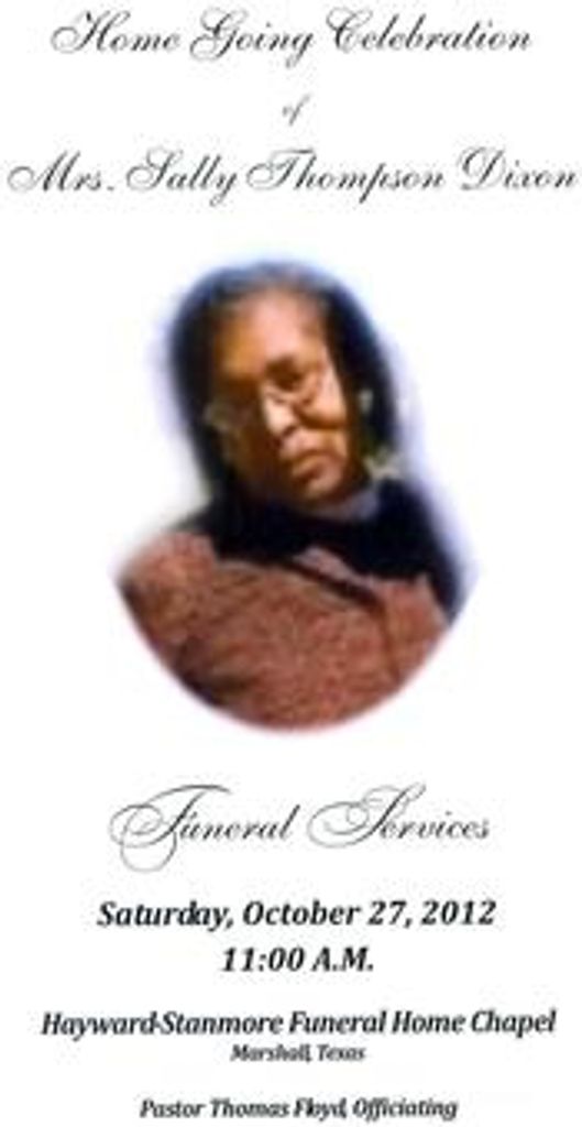 Mrs. Sally Thompson Dixon Profile Photo