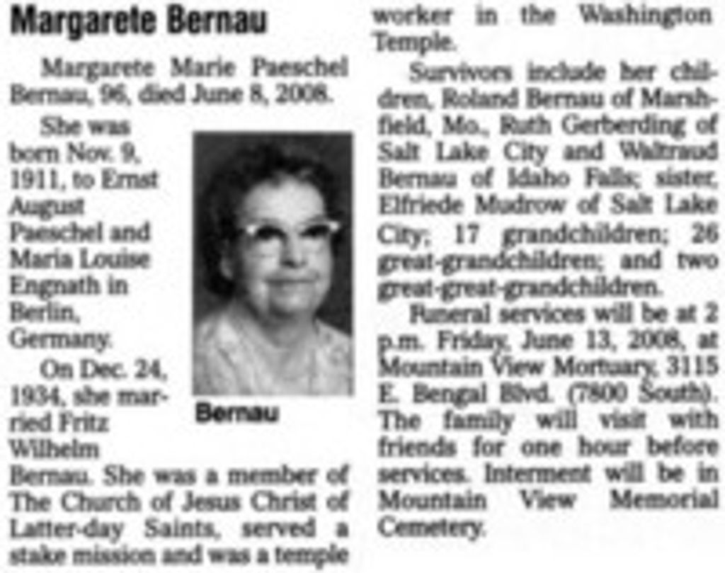 Margaret Bernau