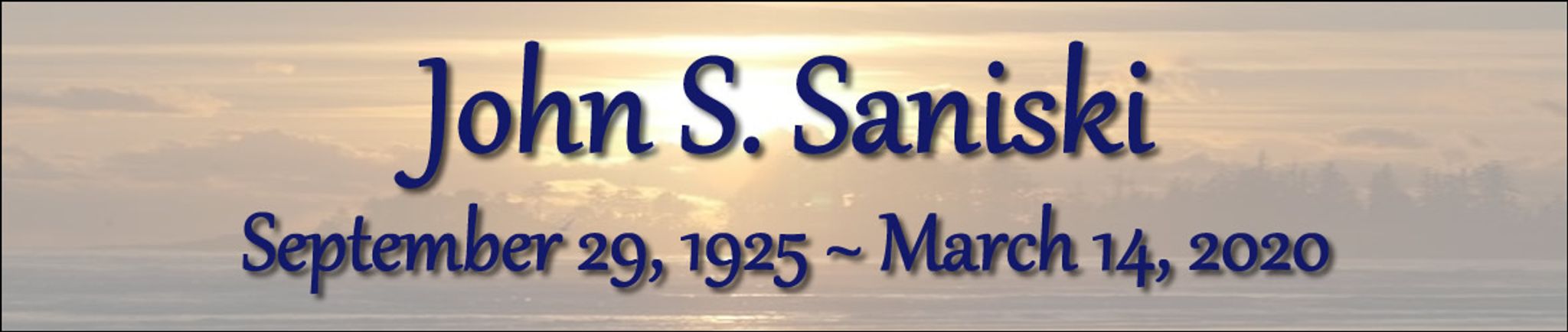 Cover photo for John Saniski's Obituary