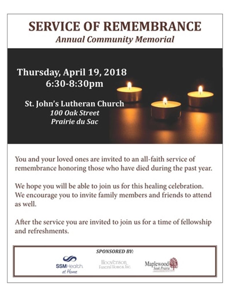 Service Of Remembrance