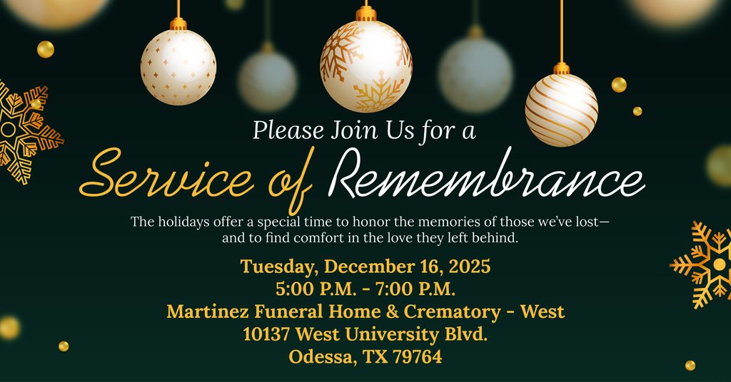Christmas Service of Remembrance 12/16