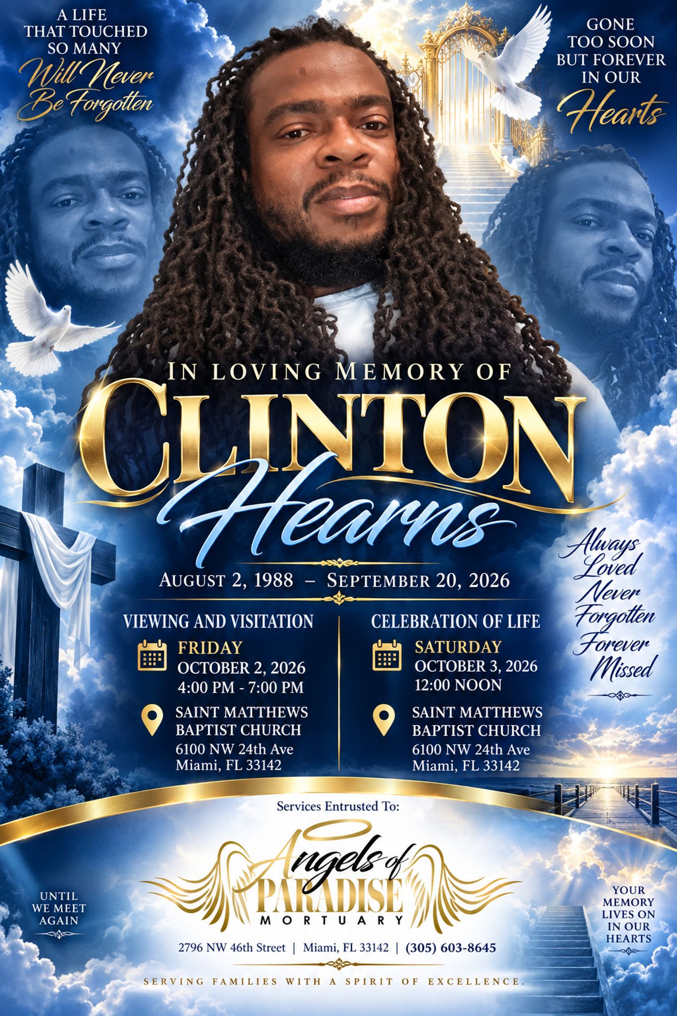 Cover for Clinton Hearns's Obituary