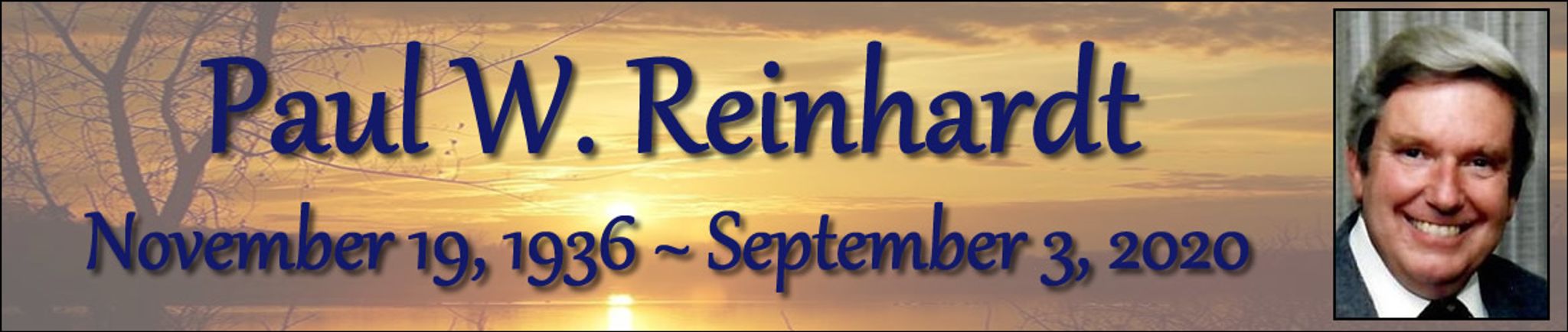 Cover photo for Paul Reinhardt's Obituary