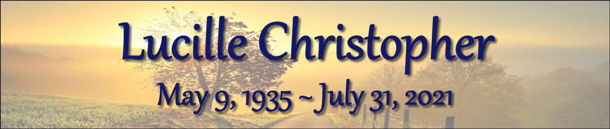 Cover photo for Lucille Christopher's Obituary