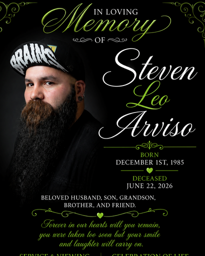 Steven Leo Arviso's obituary image