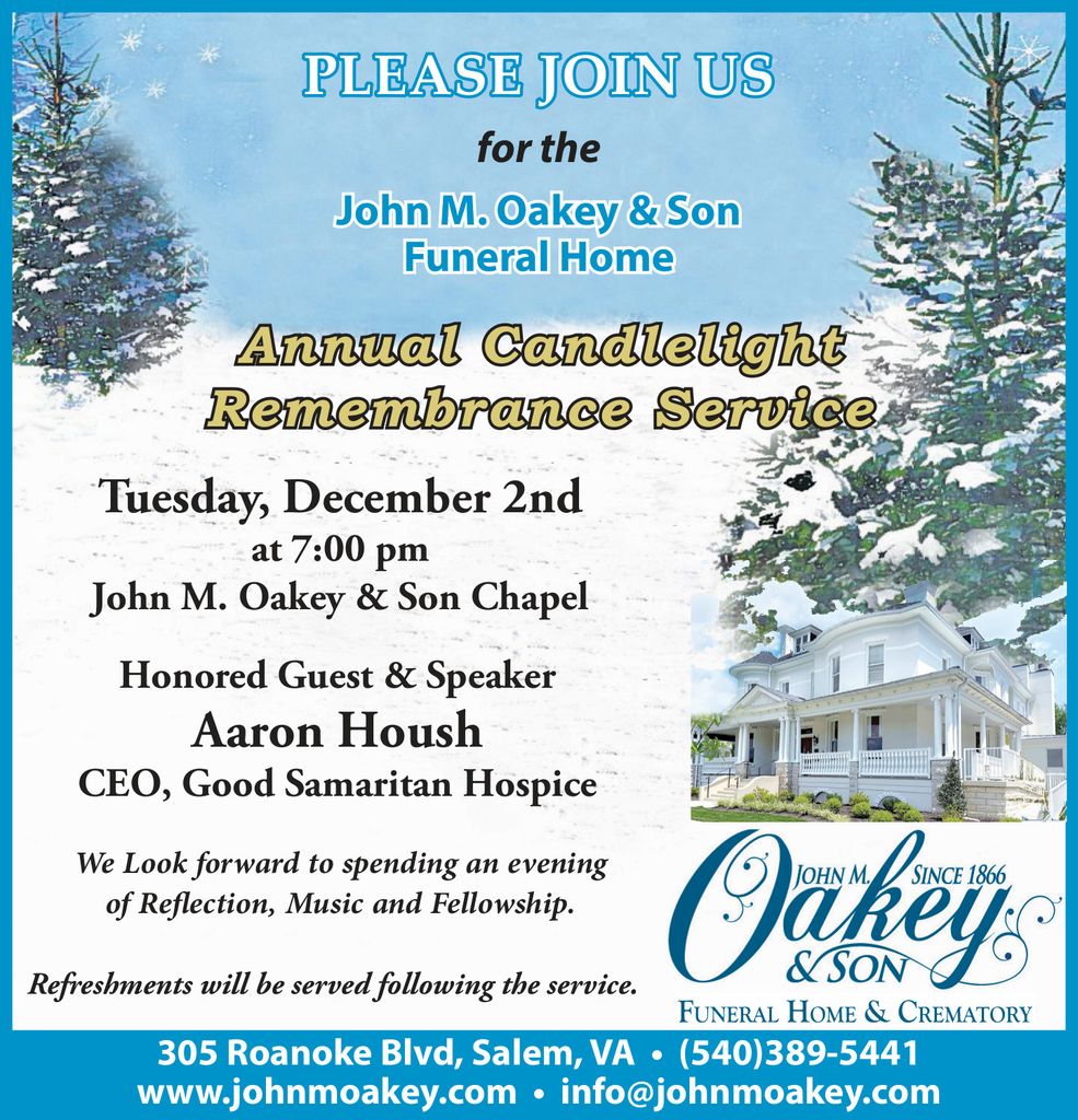 Annual Candlelight Remembrance Service