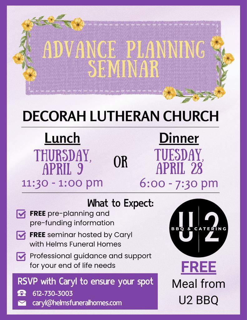 Advanced Planning Seminar & Dinner