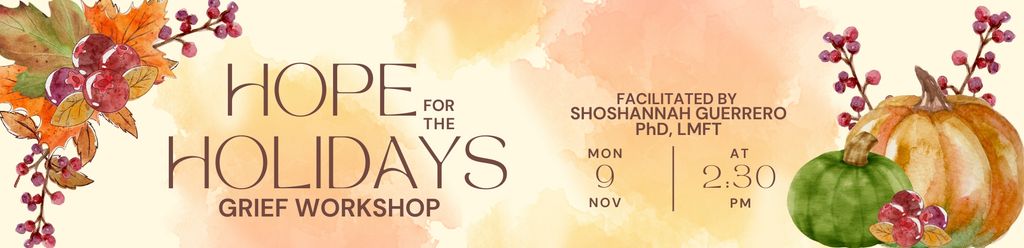 Journeys - Support Workshop: Hope for the Holidays