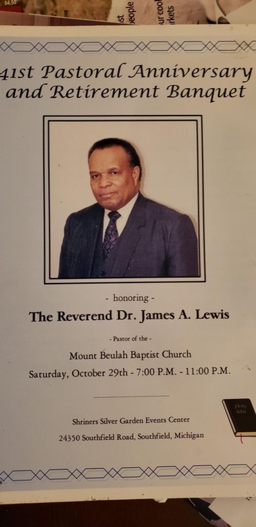 Rev. Dr. James Arthur Lewis