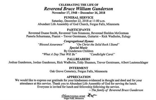 Reverend Bruce William Gunderson photo gallery thumbnail 5 of 5