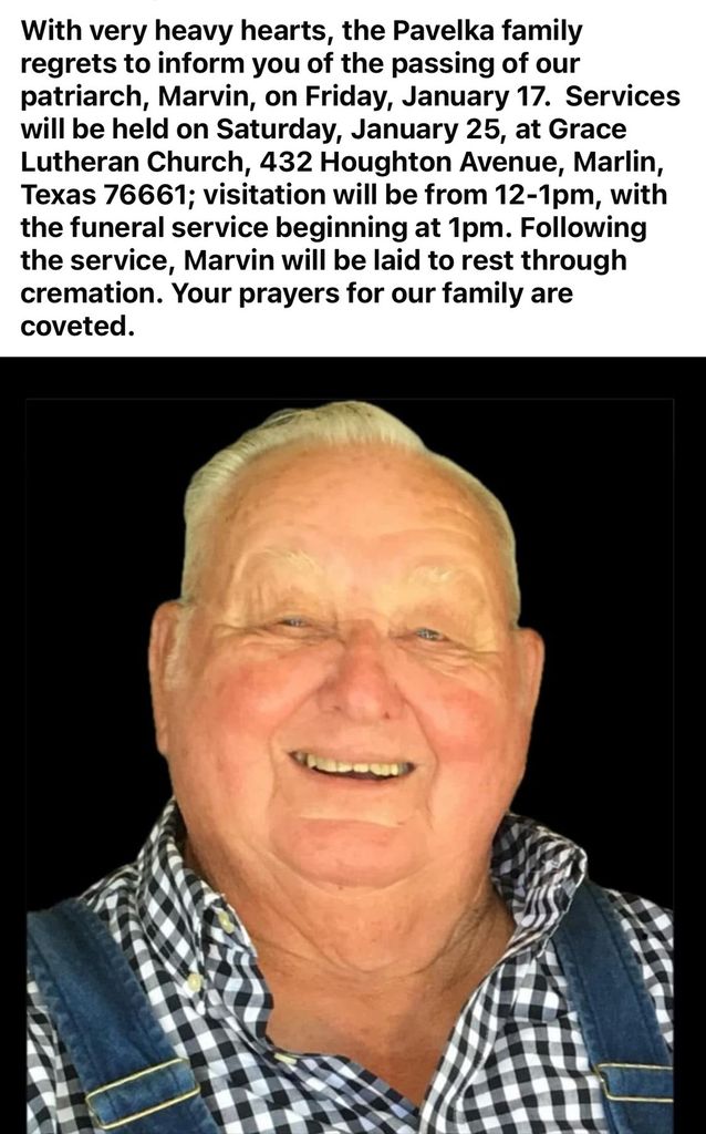 Marvin Henry Pavelka Profile Photo