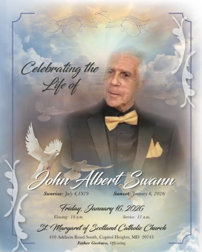 John Albert Swann's obituary image