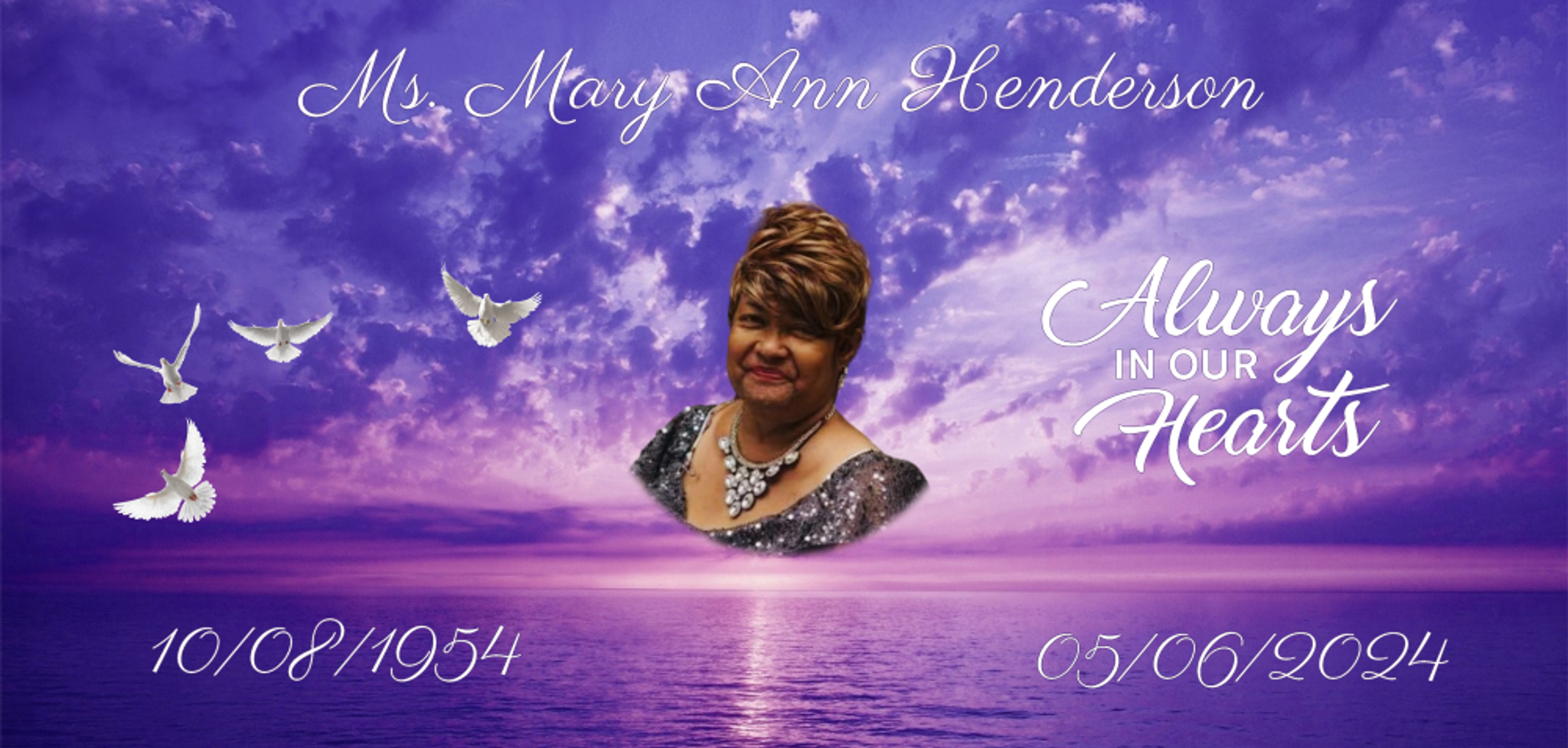 Cover for Ms. Mary Ann Henderson's Obituary
