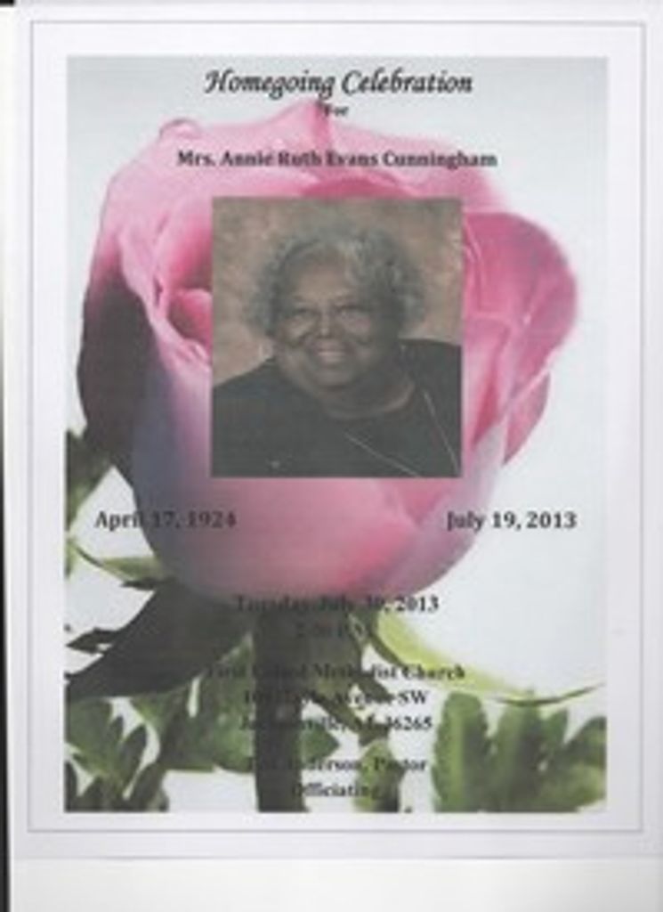 Annie Ruth (Evans)  Cunningham Profile Photo