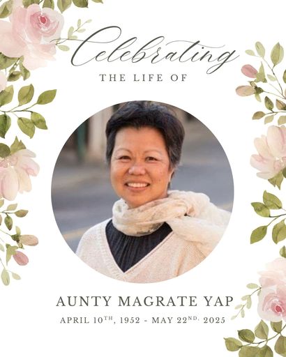 Aunty Magrate Yap's obituary image