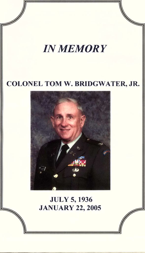 Tom Wesley Bridgwater Iv