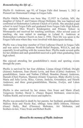 Phyllis O. Anderson photo gallery thumbnail 5 of 5