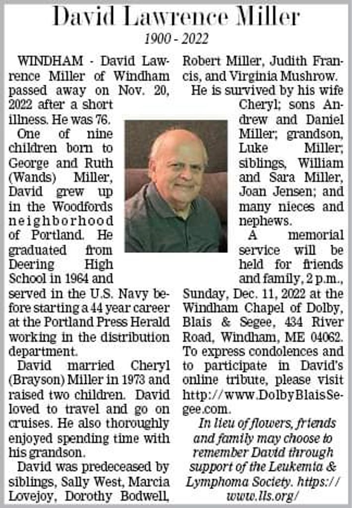 David Lawrence Miller Profile Photo