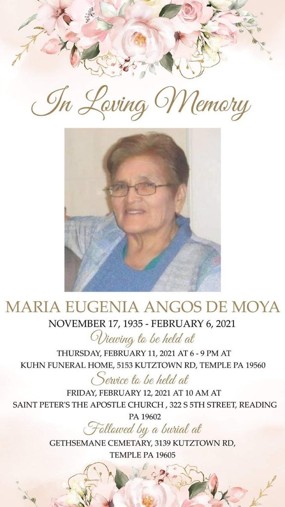 Maria Eugenia Angos De Moya